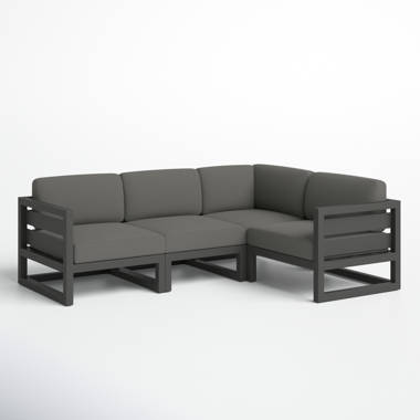 Black patio couch hot sale